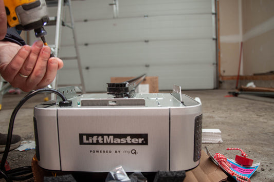 installation of a new liftmaster garage door opener